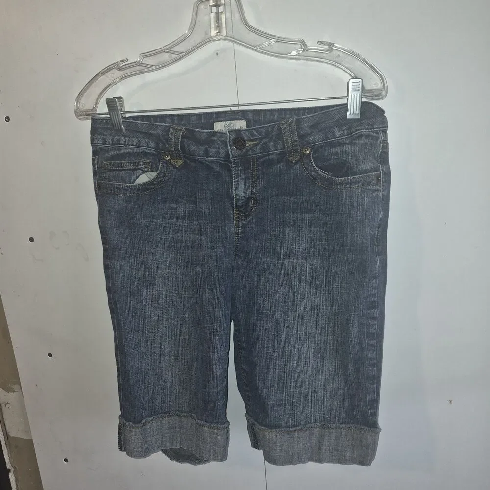 wear it declare it Bermuda Classic Blue Jean Shorts With Rolled Hems Girls Size